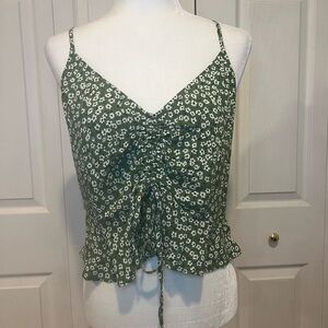 🍋 Wild Fable Green White and Black Spaghetti Strap Top / Shirt - Large